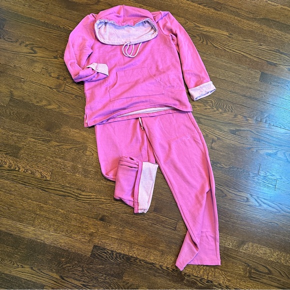 NWOT - World's Softest Tall Cowl Neck Set - Raspberry TallMedium - Picture 1 of 6